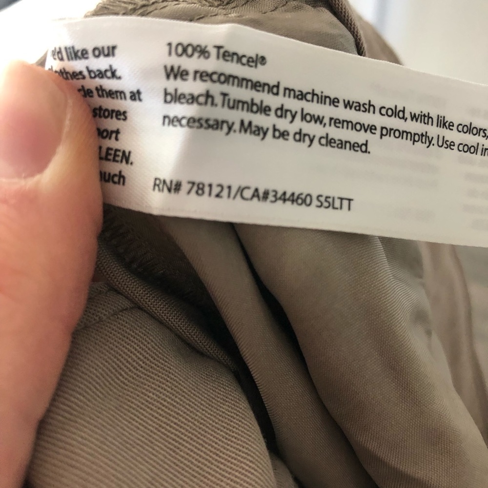EILEEN FISHER | Crop Khaki Casual 100% Tencel Pant - Picture 7 of 8
